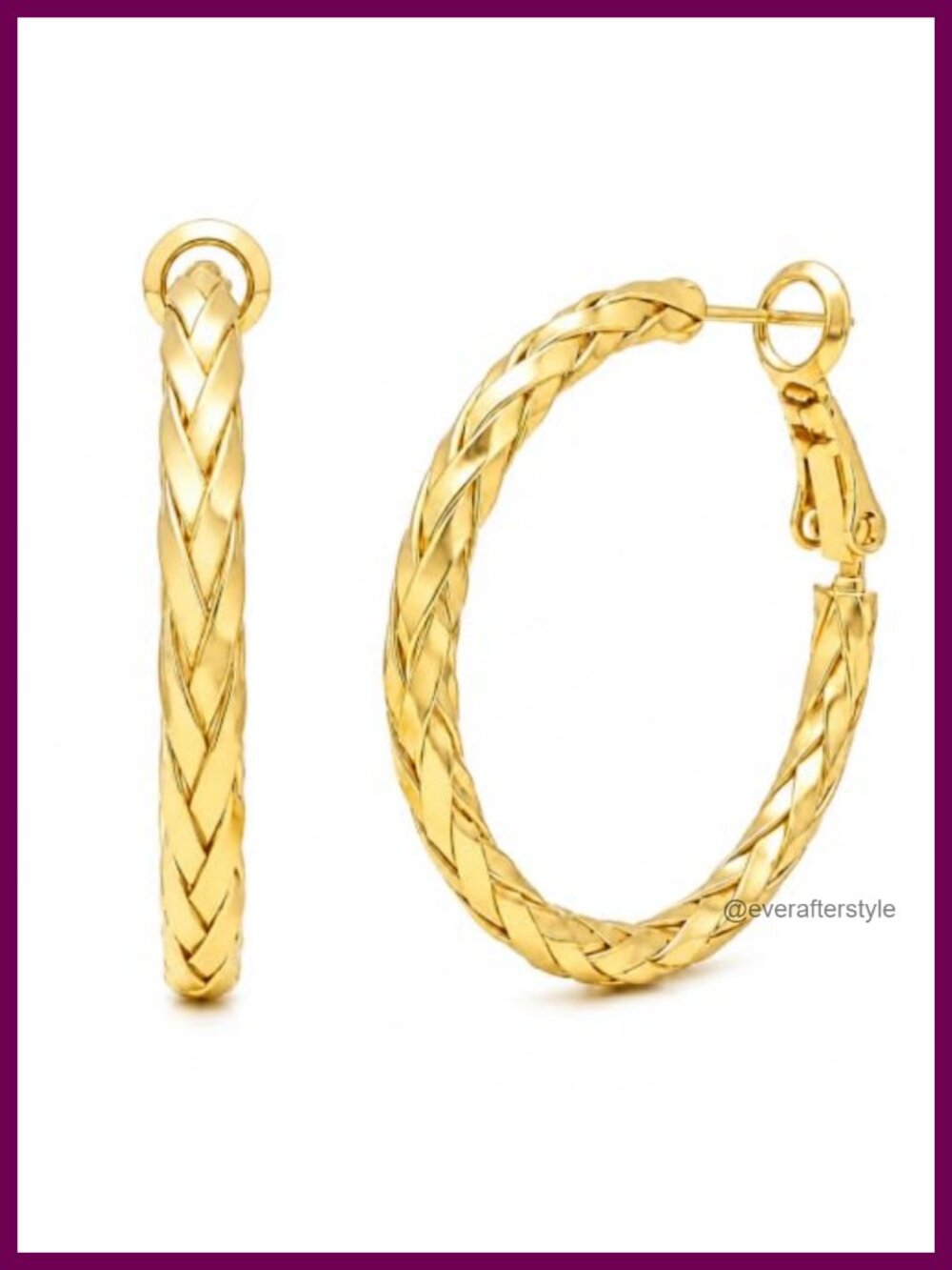 14K Gold Plated Hoop Earrings for Women Lightweight Hypoallergenic